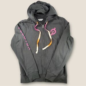 Peloton Dark Gray/Black‎ Hoodie with Pink Logo Definition